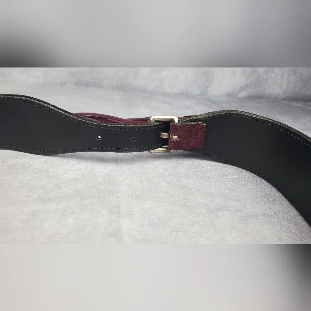 Burberry‎ Women's Maroon Suede belt Made In Italy Size 36